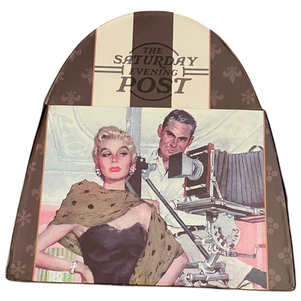 Saturday Evening Post Keepsake Multipurpose Hard Board Chest Box - Picture 4 of 9